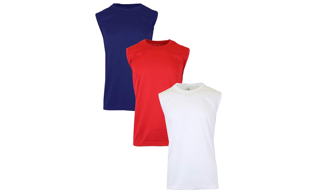 Galaxy by Harvic Performance Men's Muscle T-Shirt 3 Pack